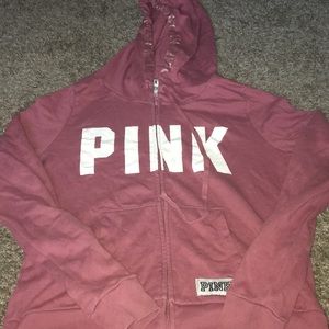pink hoodie (zip up)